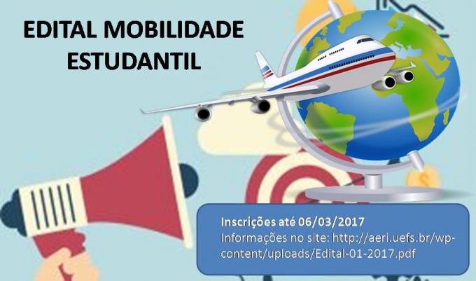 Edital de Mobilidade Estudantil  INSCREVA-SE JÁ!!!