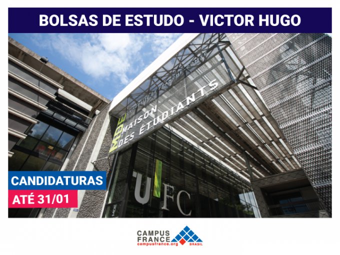Universidade Francesa lança Edital do Programa de Bolsas Victor Hugo