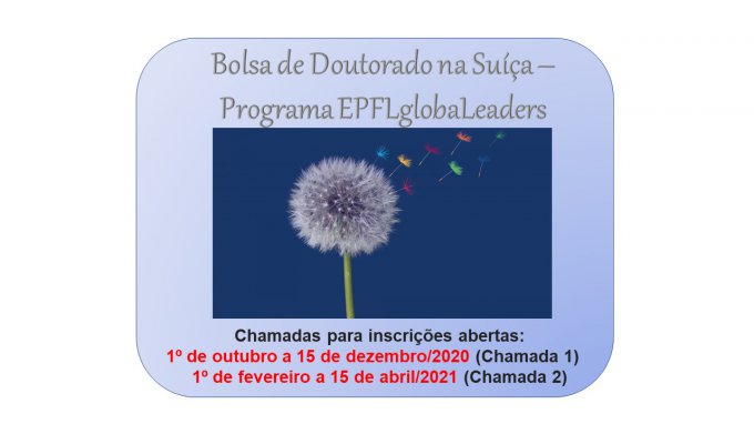 Bolsa de Doutorado na Suíça - Programa EPFLglobaLeaders