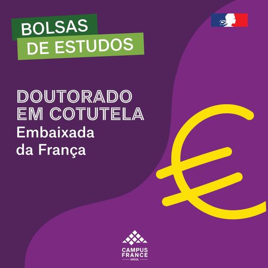 OPORTUNIDADE EM TERRAS FRANCESAS - Edital de bolsas de cofinanciamento de doutorado em cotutela