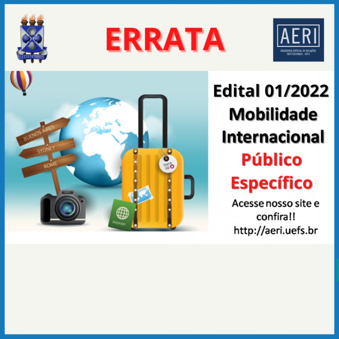 ERRATA Edital 01/2022 - Novo Cronograma de Atividades 